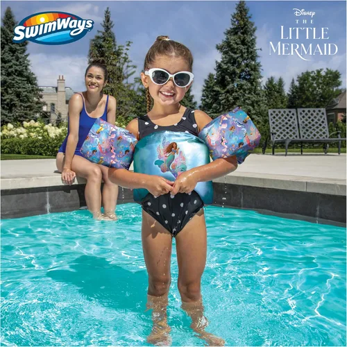 Miniatura 2 de SwimWays The Little Mermaid, US Coast Guard Approved Life Vest Kids Swim Vest, Arm Floaties & Life Jackets for Kids 33-55 lbs Entrenador de natación