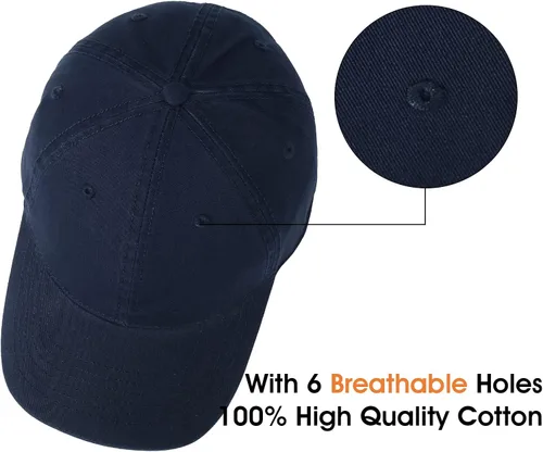 Miniatura 5 de Crazy Era Gorra de béisbol unisex de algodón liso en blanco para papá, ajustable, estilo vintage