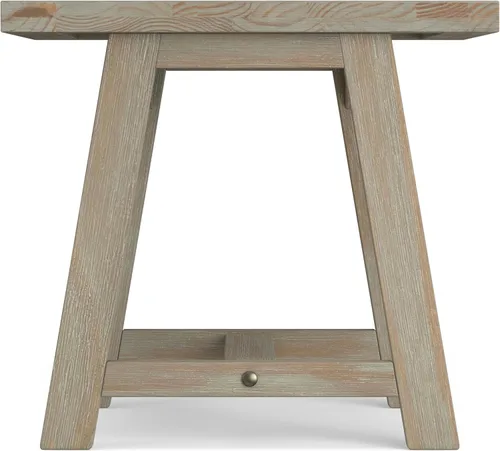Miniatura 9 de Simpli Home - Sawhorse - Mesa de centro, color castaño oscuro., Pino, Distressed Grey