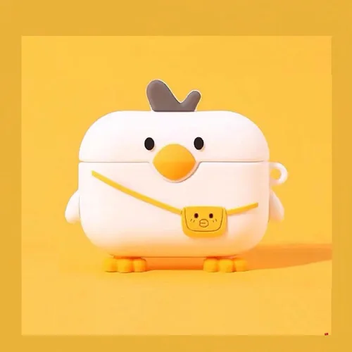 Linda funda de pato para Airpod Pro/Pro 2 Gen 2022, divertidas fundas de silicona de dibujos animados 3D Kawaii Cool Air Pods Pro de 2ª generación