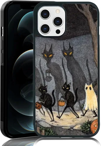 Miniatura 34 de Elegante funda de teléfono con diseño de gato Marie compatible con iPhone 11, funda de encaje dorado para iPhone, a prueba de golpes, rosa fucsia