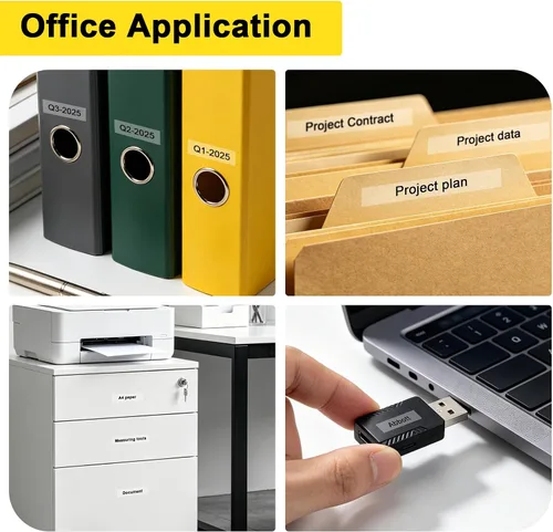 Miniatura 6 de M-K131 PT-95 - Cinta de etiquetas transparente compatible con Brother P Touch M, cinta transparente de 0.472 in, 0.47 pulgadas, M-K131s M131 MK131