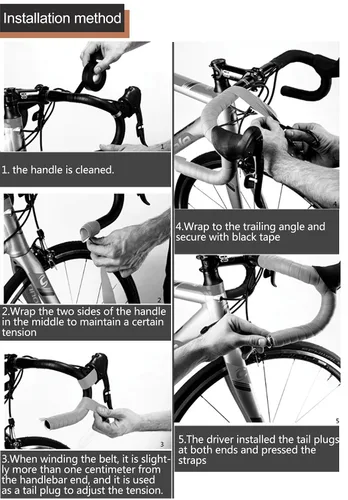 Miniatura 5 de TOPCABIN Cinta de barra de bicicleta EVA Camouflage Series Comfort Road Bike Handlebar Tape Cinta de barra de bicicleta con tapones de extremo