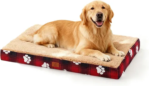 Miniatura 11 de Cama ortopédica impermeable para perros grandes y medianos de 35 x 22 pulgadas - Cama de espuma tipo cartón de huevos para jaula de mascotas