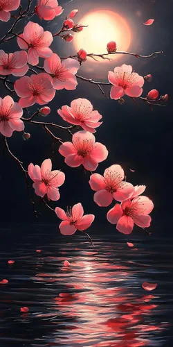 Kit de pintura de diamantes con diseño de flores y luna para adultos, arte y manualidades redondas 5D para adultos principiantes, pinturas de