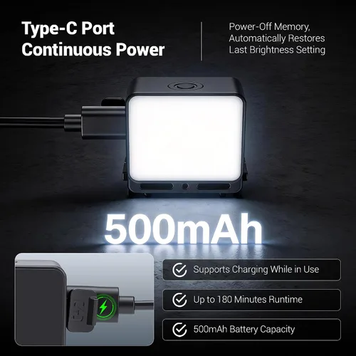 Miniatura 5 de JJC Luz LED para Insta360 Ace Pro 2 accesorios, accesorio de luz de relleno auxiliar magnética, recargable IPX5 impermeable, mini luz de video