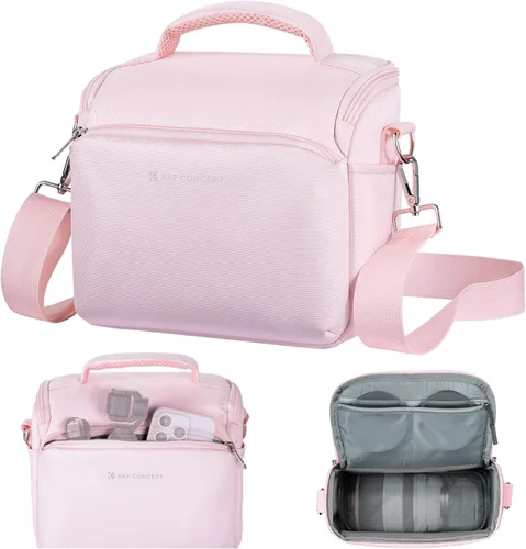 Miniatura 14 de K&F CONCEPT Bolsa bandolera pequeña para cámara DSLR/SLR/SLR/Bolsas de fotografía de hombro compactas para fotógrafos