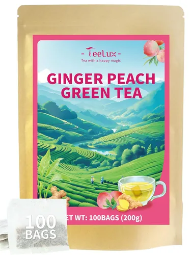 Miniatura 16 de TeeLux Bolsas de té verde menta, té verde con menta, menta verde y citronela, con cafeína, 100% real y natural, 100