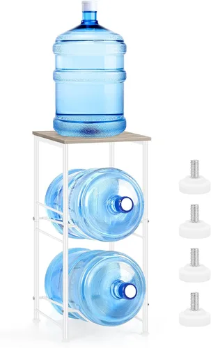 Miniatura 9 de Soporte para jarra de agua de 5 galones, dispensador de agua con estante superior, estante de almacenamiento para jarra de agua de 5 galones