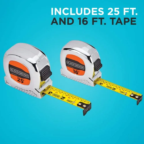 Miniatura 5 de beyond by BLACK+DECKER - Paquete de cinta métrica, 25 pies y 16 pies (BDHT36456AEV)