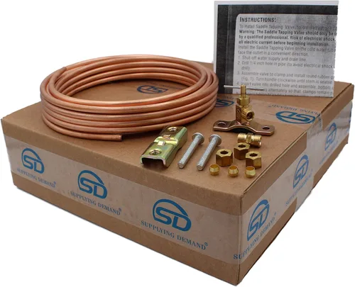 Miniatura 7 de Supplying Demand CIM25 Kit de línea de agua para nevera de cobre de 25 pies