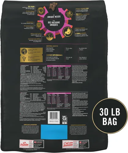 Miniatura 9 de Purina Pro Plan Piel sensible y alimentos para perros estomacales con probióticos para perros, salmón y fórmula de arroz - 30 lb. Bolsa otro