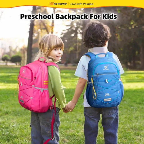 Miniatura 7 de SKYSPER Mochila escolar para niños de 4 a 8 años para viajes de un día y clases (azul)