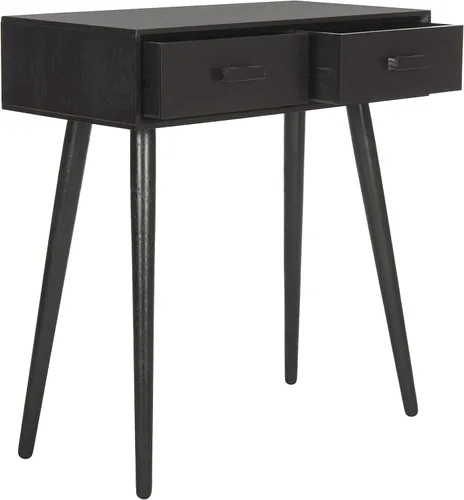 Safavieh Home Dean Mid-Century Modern - Consola negra de 2 cajones