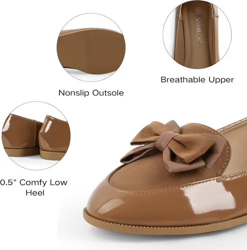 Miniatura 5 de Musshoe - Mocasines para mujer - Cómodos mocasines con cadena, en punta, de piso, sin cordones