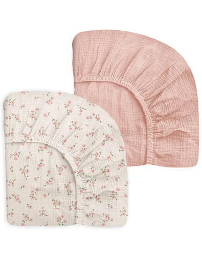 Miniatura 12 de Pack and Play Sábanas para bebés, niños y niñas, 39 x 27 x 3 pulgadas, muselina neutra de algodón, paquete N Play, sábana con estilo bohemio