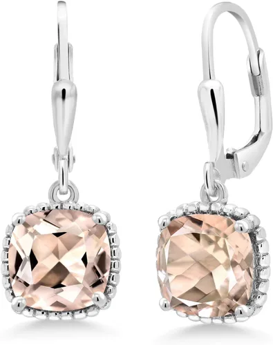Miniatura 22 de Gem Stone King Aretes colgantes de plata de ley 925 de 0.315 pulgadas para mujer