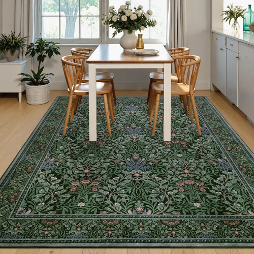 Miniatura 19 de Alfombras lavables con estampado de insectos 5x7, alfombras suaves para sala de estar, alfombra ultradelgada antideslizante moderna para dormitorio