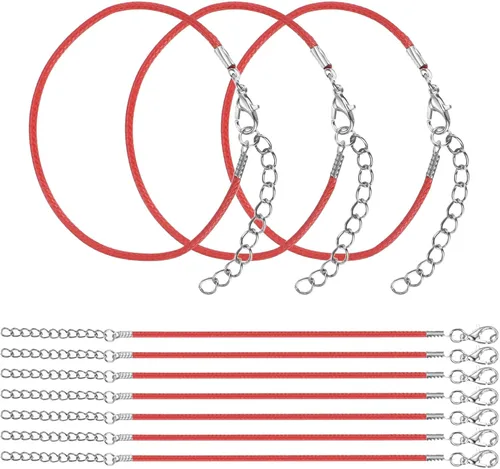 Miniatura 9 de MECCANIXITY 10 cordones de pulsera verde militar, pulsera de amistad ajustable de 9 pulgadas, cordón de poliéster encerado de 0.059 in con cierre