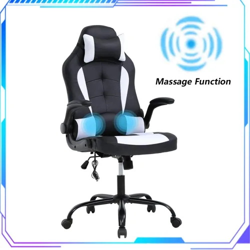 Miniatura 9 de Silla de juegos, silla ergonómica de escritorio para computadora, respaldo alto, silla de oficina, soporte lumbar de masaje, cómoda silla