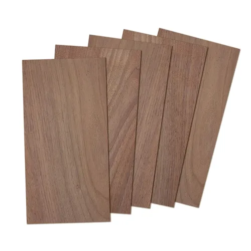 Hojas de madera de nogal, madera fina, tablero negro oscuro sin terminar para manualidades, paquete de 5 por Craftiff