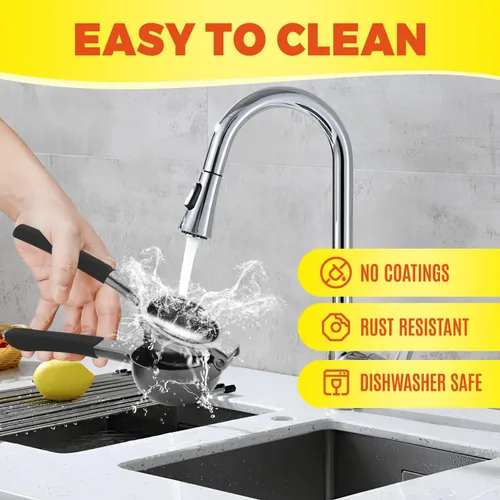 Miniatura 7 de SHIKORI Exprimidor de limón, exprimidor manual grande y resistente para limón, exprimidor de cítricos de acero inoxidable, exprimidor de lima Gris