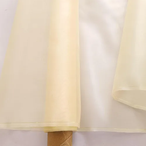 100cm*114cm Tela de Seda de Morera de Organza Tecido Vestido de Novia de Moda Vestido de Noche Tela de Seda Material de Forro Gasa Velo de Tul