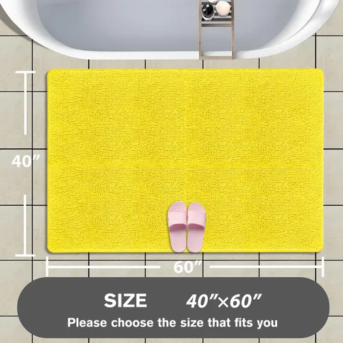 Miniatura 223 de Alfombra de baño pequeña de 12 x 18 pulgadas, lavable y absorbente, antideslizante, alfombra de baño de felpilla gruesa y suave para baño, ducha