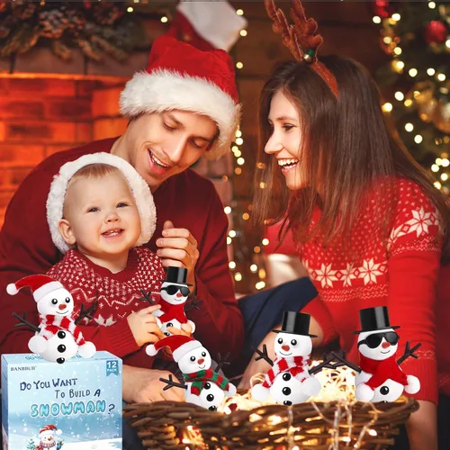 Miniatura 6 de BANBBUR Paquete de 12 rellenos de calcetines de Navidad para niños, manualidades de Navidad para niños, arcilla de modelado, kit de manualidades