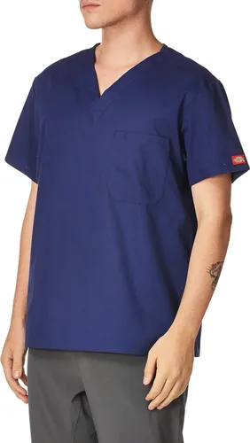 Miniatura 3 de Dickies - Camisa médica de manga corta con cuello en V para hombre