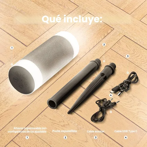 Miniatura 3 de iJoy Altavoz inalámbrico con 10 horas de reproducción: IP66 impermeable, resistente al polvo, resistente a la intemperie, altavoz Bluetooth Tiki