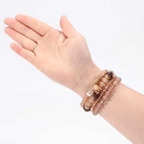 Miniatura 3 de Pulseras bohemias para mujer, estilo vintage, apilables, con cuentas, joyería elástica para la playa