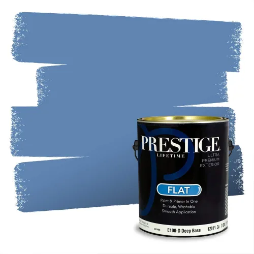 Miniatura 642 de Pintura Exterior + imprimación PRESTIGE, todo-en-uno, 1 galón, acabado mate, color comparable al Valspar* Royal Gray* VS151-Gris real