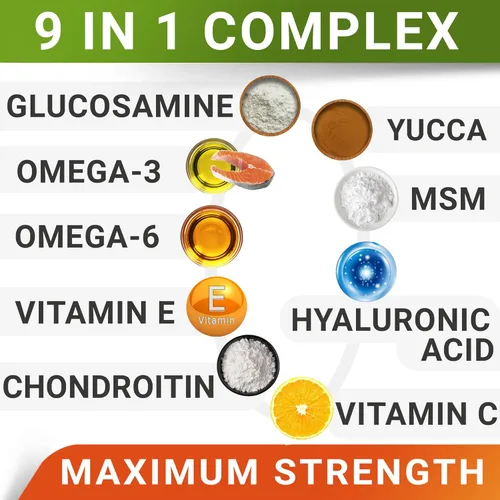 Miniatura 4 de Suplemento Avanzado Senior de Glucosamina Condroitina para Articulaciones de Perros - Pastillas para Alivio del Dolor de Cadera y Articulaciones