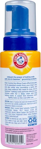 Miniatura 5 de Arm & Hammer for Pets - Espuma sin enjuague para perros, aroma a flor de kiwi, desodorante para perros de bicarbonato de sodio sin agua, pH