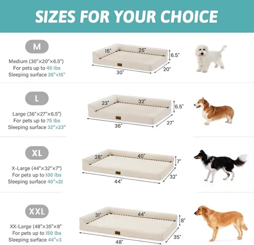 Miniatura 4 de COZY KISS Cama ortopédica para perros de tamaño mediano y pequeño, cama de jaula para perros, cama en forma de L con parte inferior antideslizante
