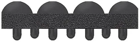 Miniatura 2 de Crown Yoga-Flex - Alfombrilla antifatiga de 36 x 48 pulgadas, rectangular, superficie de goma negra alta/baja, entrelazada
