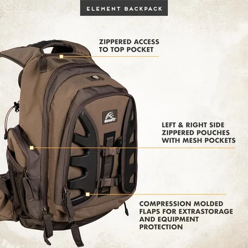 Miniatura 5 de Insights Hunting by frogg toggs - The Element, mochila resistente de 1.831 pulgadas cúbicas para senderismo, pesca, campamento, caza, con mosca