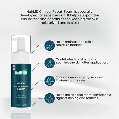 Miniatura 3 de HairMD Transplant Clinical Foam - Fórmula de crecimiento del cabello para hombres de 5.1 fl oz - Nutre y repara el cuero cabelludo después