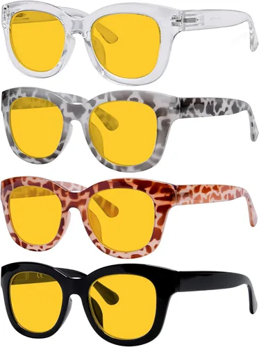 Miniatura 8 de Eyekepper Paquete de 5 lentes de lectura de gran tamaño, lectores retro para mujer, incluyen lectores Sunshine +0.50