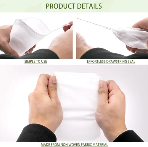 Miniatura 4 de 1200 bolsas de té desechables a granel, bolsas vacías infusoras de té con sello de cordón, bolsas de filtro de té blanco de 4 x 6 pulgadas