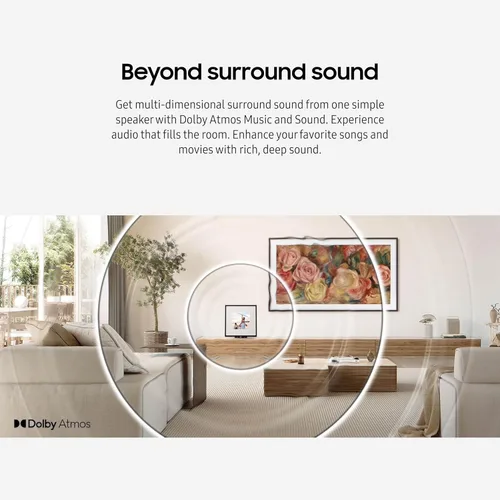 Miniatura 4 de Samsung LS60D Music Frame Altavoz inteligente con audio Dolby Atmos, Q-Symphony, diseño personalizable, sonido de amplio rango, transmisión