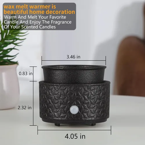 Miniatura 2 de Calentador eléctrico de cera de 4 en 1, calentador de velas para derretir cera perfumada, lindo quemador de fragancia de cerámica para derretir cera