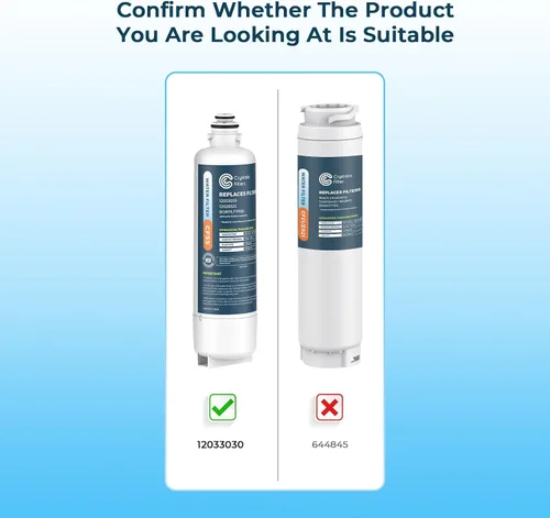 Miniatura 3 de Crystala Filters Repuesto para filtro de agua Bosch Ultra Clarity Pro, compatible con BORPLFTR50, 12033030, 11025825, 12028325, BORPLFTR55
