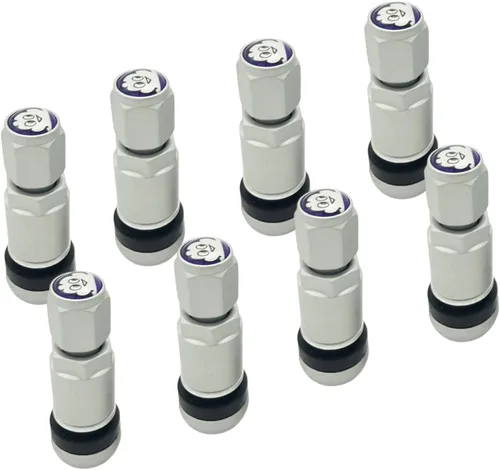 Válvula de neumático sin cámara para automóvil, 8 piezas, atornillada, aleación de aluminio, a prueba de explosiones, neumático, TPMS, vástago de