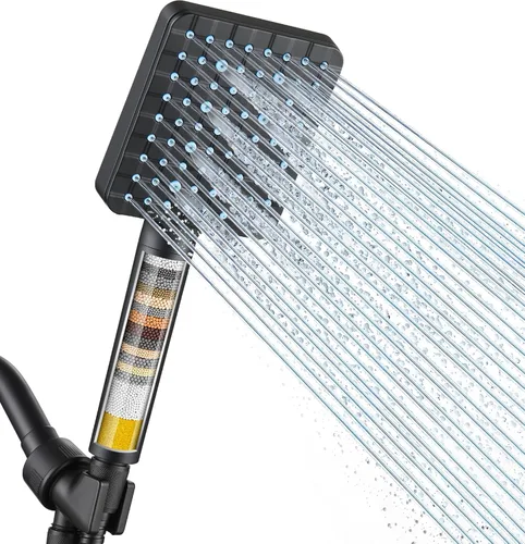 Miniatura 18 de Cobbe Cabezal de ducha con filtro de mano, cabezal de ducha de alta presión de 7 modos con filtros para agua dura, elimina el cloro, reduce la 3.