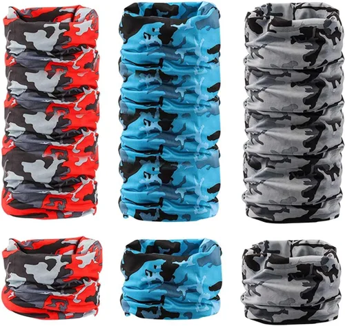 Miniatura 5 de 6 Pieces Sun UV Protection Face Mask Neck Gaiter Windproof Scarf Sunscreen Breathable Bandana Balaclava for Sport Outdoor