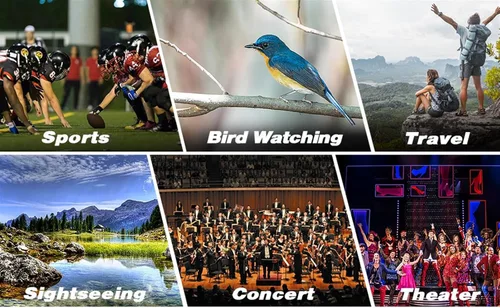 Miniatura 7 de Prismáticos de 20 x 50 para adultos HD luz de día y noche binoculares con lente BAK4 Prisma FMC para caza, observación de aves, concierto, etc. IPX7