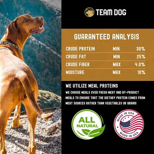 Miniatura 4 de TEAM DOG Elite Blend - Alimento para perros alto en proteínas, alto en calorías para aumento de peso, 30% de proteínas, 25% de grasa, 577 cal/taza