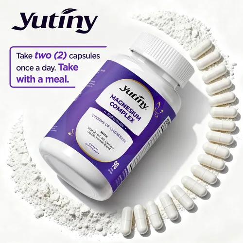 Miniatura 8 de Complejo de magnesio de 1000 mg para mujeres, suplemento de magnesio 12 en 1 con citrato de glicinato, malato, taurato, vitamina D3 K2, zinc